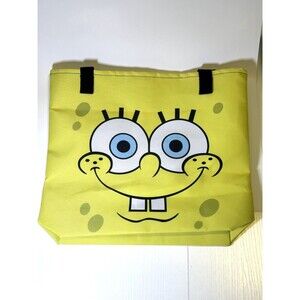 OFFICIAL Nickelodeon Spongebob Tote Bag - OVER ALL PRINT - 2020 (DVD FOR SCALE)